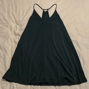 Teal v neck dress
